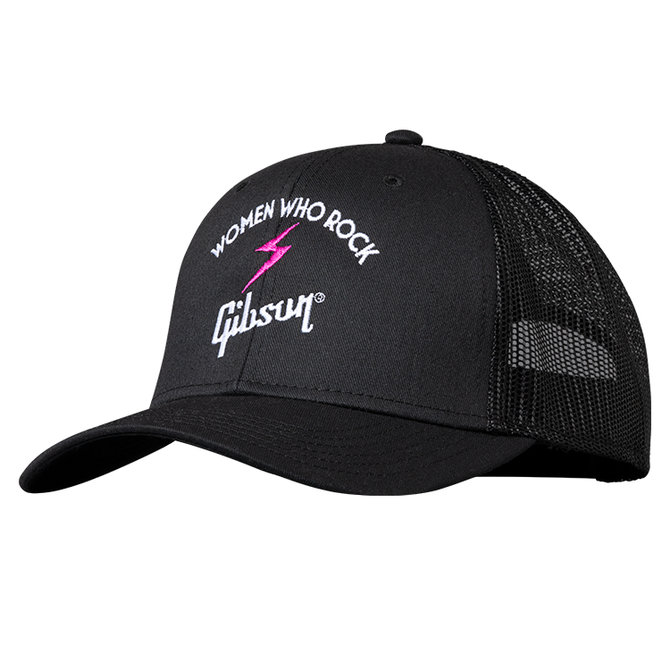 Women Who Rock x Gibson Mesh Trucker Hat Headwear Gibson