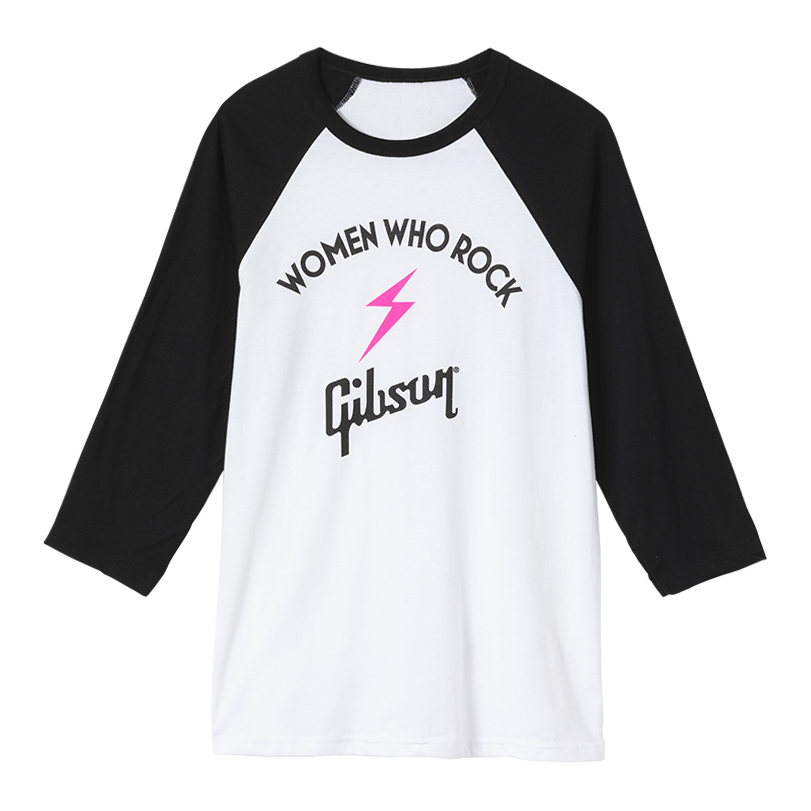 Women Who Rock x Gibson Baseball Tee Shirts & Tops Gibson White Small