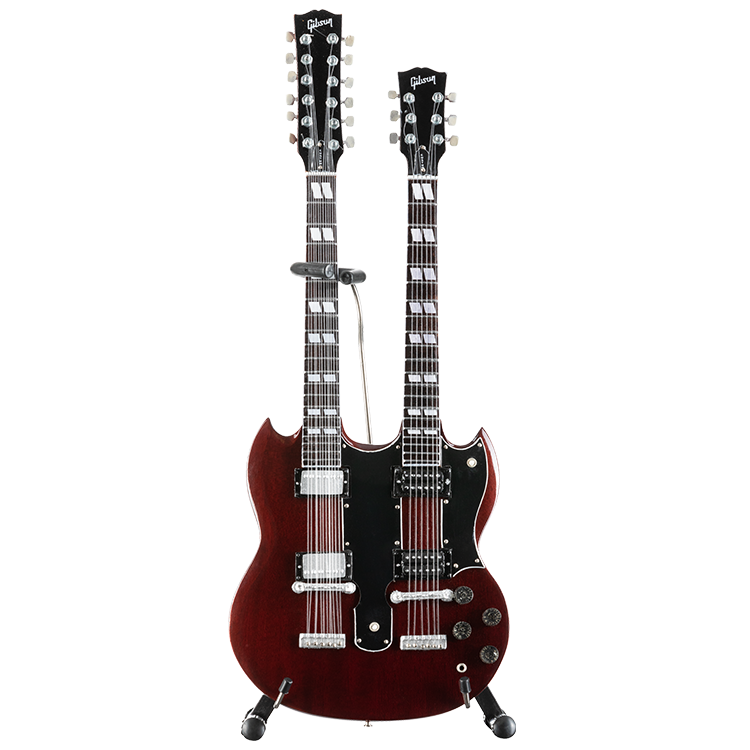 Gibson AXE HEAVEN® SG EDS-1275 Doubleneck Cherry 1:4 Scale Mini Guitar Model Mini Guitar Gibson