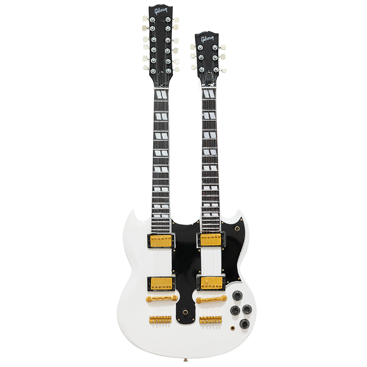 Gibson AXE HEAVEN EDS-1275 Alpine White 1:4 Scale Mini Guitar Model Mini Guitar Gibson