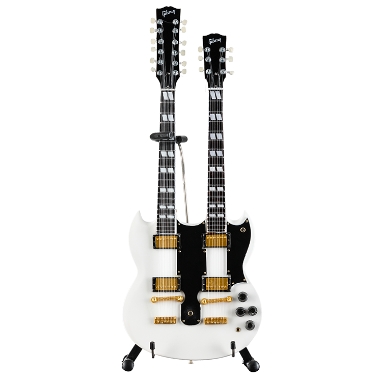 Gibson AXE HEAVEN EDS-1275 Alpine White 1:4 Scale Mini Guitar Model Mini Guitar Gibson
