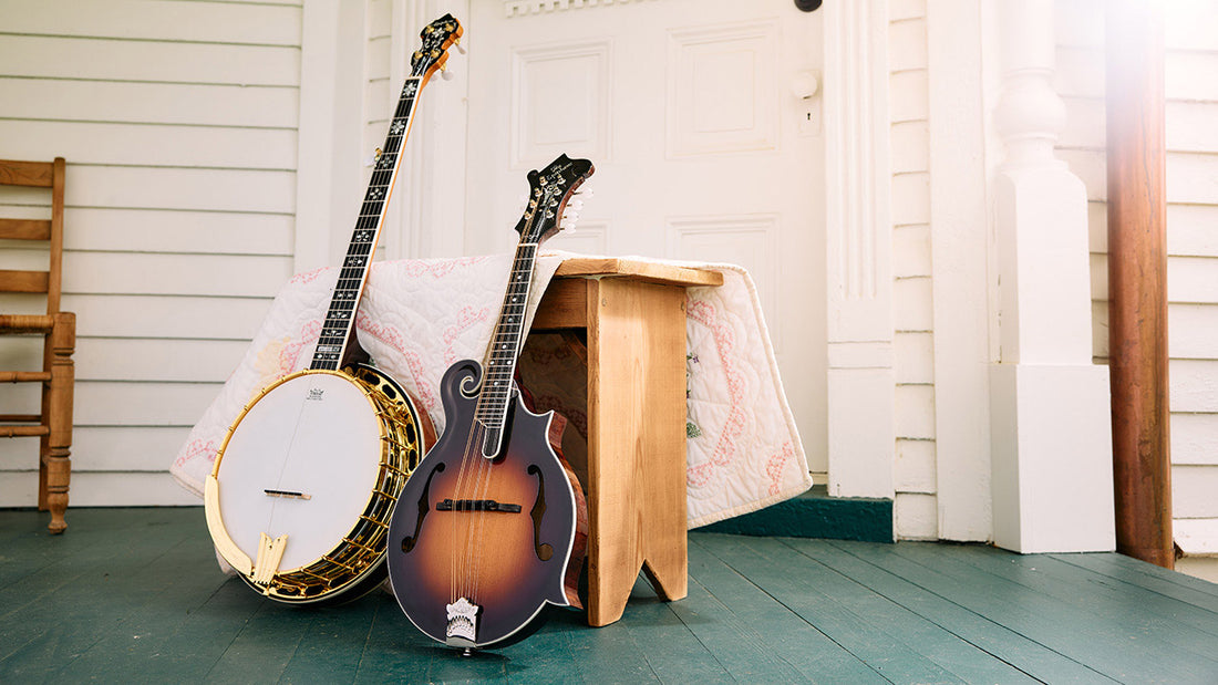 Banner Image For Introducing the Epiphone Bluegrass Collection featuring an Earl Scruggs banjo and Inspired by Gibson Custom F-5G mandolin