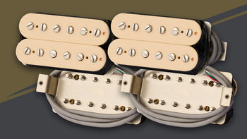Banner Image For The Gibson Pickup Shop expands its humbucker offerings with an exclusive Double Classic White colorway for Dirty Fingers pickups