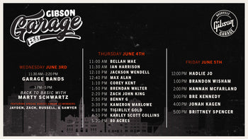 Gibson Garage Fest 2026: Nashville lineup revealed