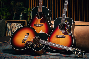 Banner Image For Gibson updates the modern collection acoustics with tri-burst versions of the Hummingbird Standard and the SJ-200 Standard