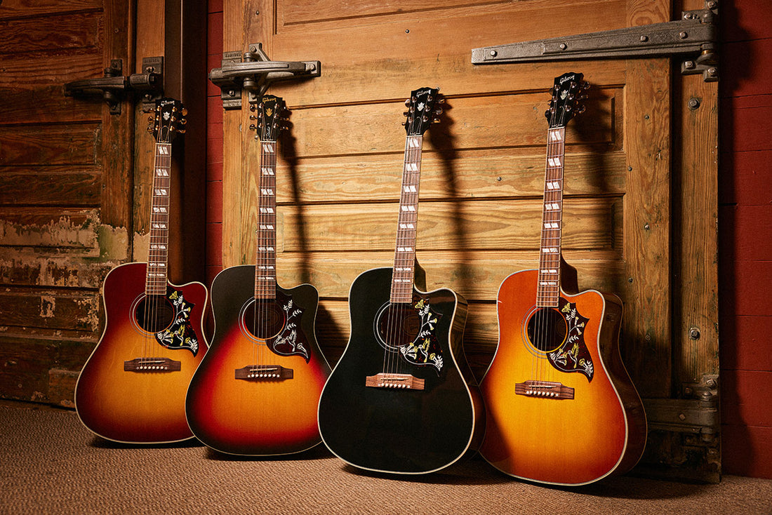 Banner Image For Three new versions of the famous Gibson Hummingbird—now with cutaways for extended expression