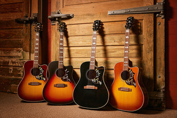 Banner Image For Three new versions of the famous Gibson Hummingbird—now with cutaways for extended expression