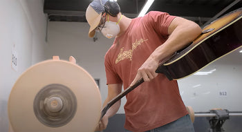 Banner Image For Video: Take a closer look at the buffing process on Gibson acoustic guitars
