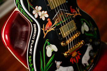 Custom-painted Gibson guitar trophy for Robert Plant