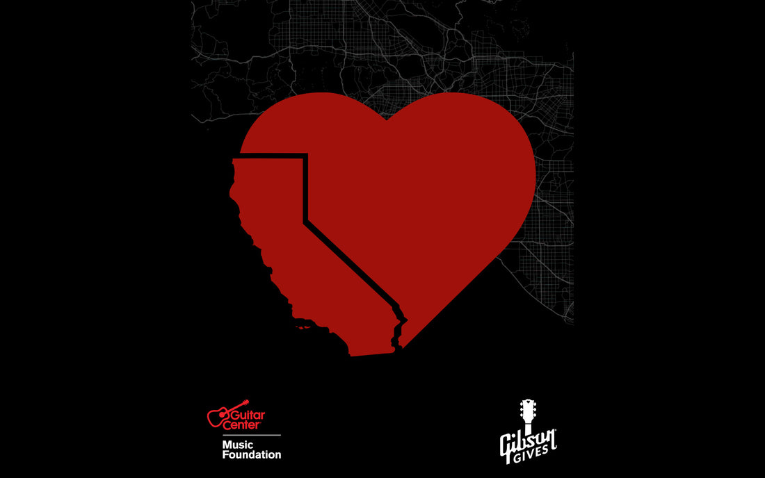 Banner Image For Gibson and Gibson Gives join forces with music brands and humanitarian aid organizations to provide assistance to wildfire relief efforts in Los Angeles