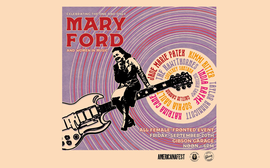 Banner Image For Gibson and AMERICANAFEST announce events supporting Americana, roots artists, and women in music at the Gibson Garage