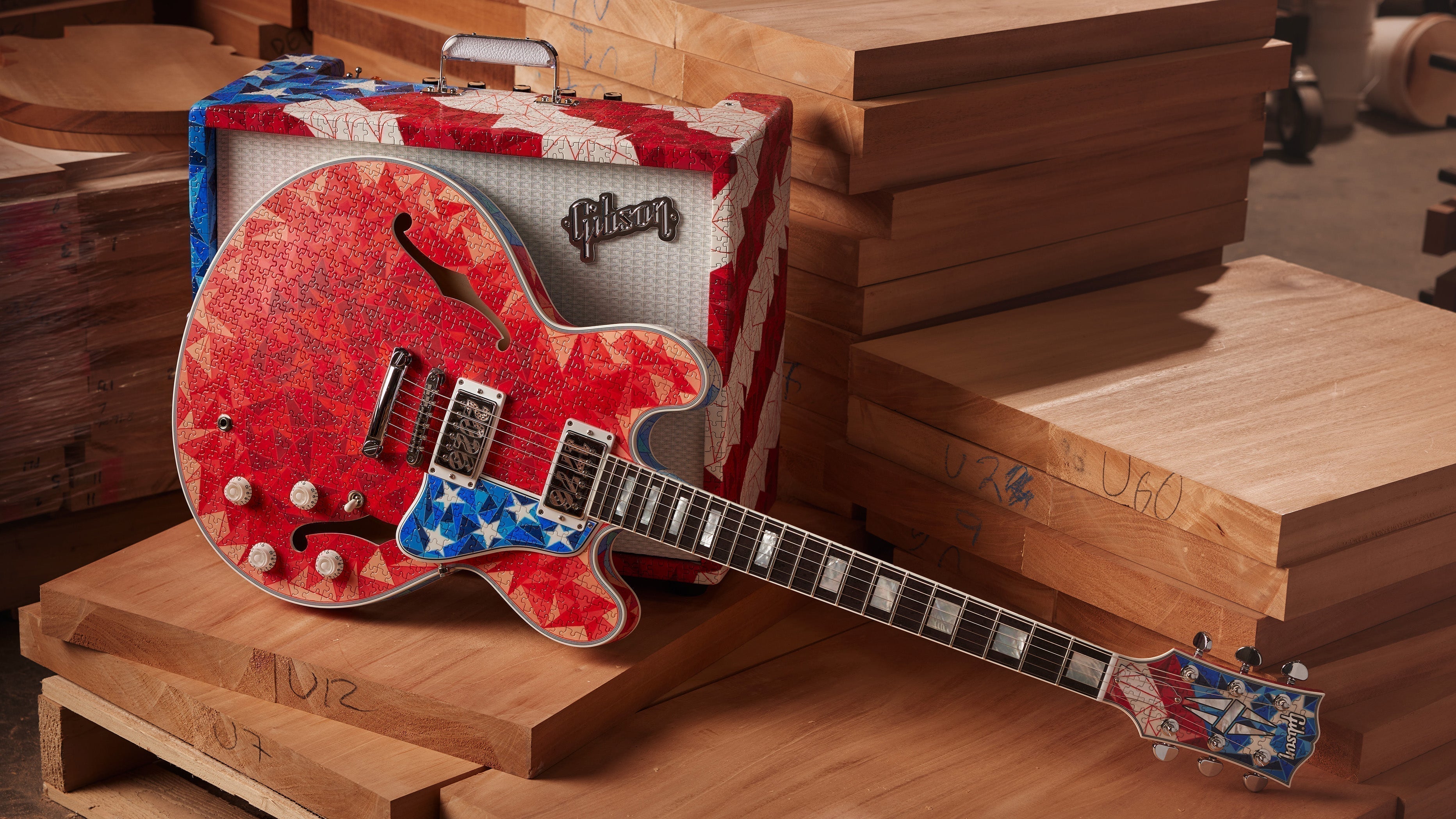 Meet Gibson Custom Master Artisan Rickie Hinrichsen's incredible Puzzl