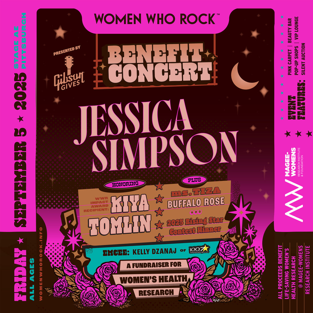 Banner Image For Gibson Gives: Jessica Simpson to headline 2025 Women Who Rock Benefit Concert in Pittsburgh