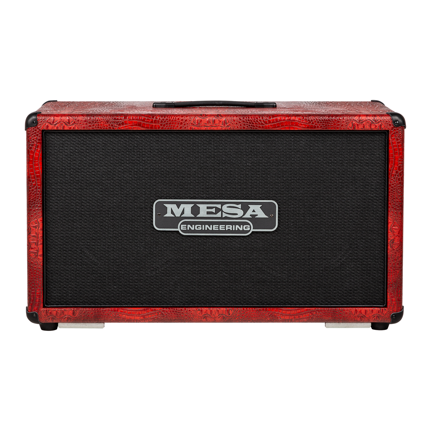 Mesa/Boogie Custom Configured 2X12 Horizontal Rectifier Cabinet, Antique Red King Crocodile Cabinet Mesa/Boogie