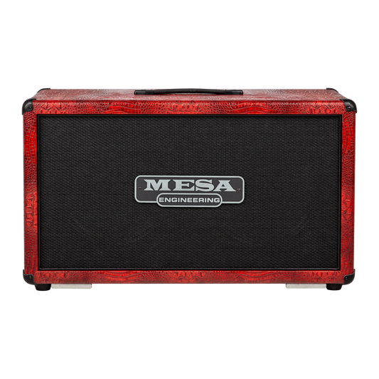 Mesa/Boogie Custom Configured 2X12 Horizontal Rectifier Cabinet, Antique Red King Crocodile Cabinet Mesa/Boogie