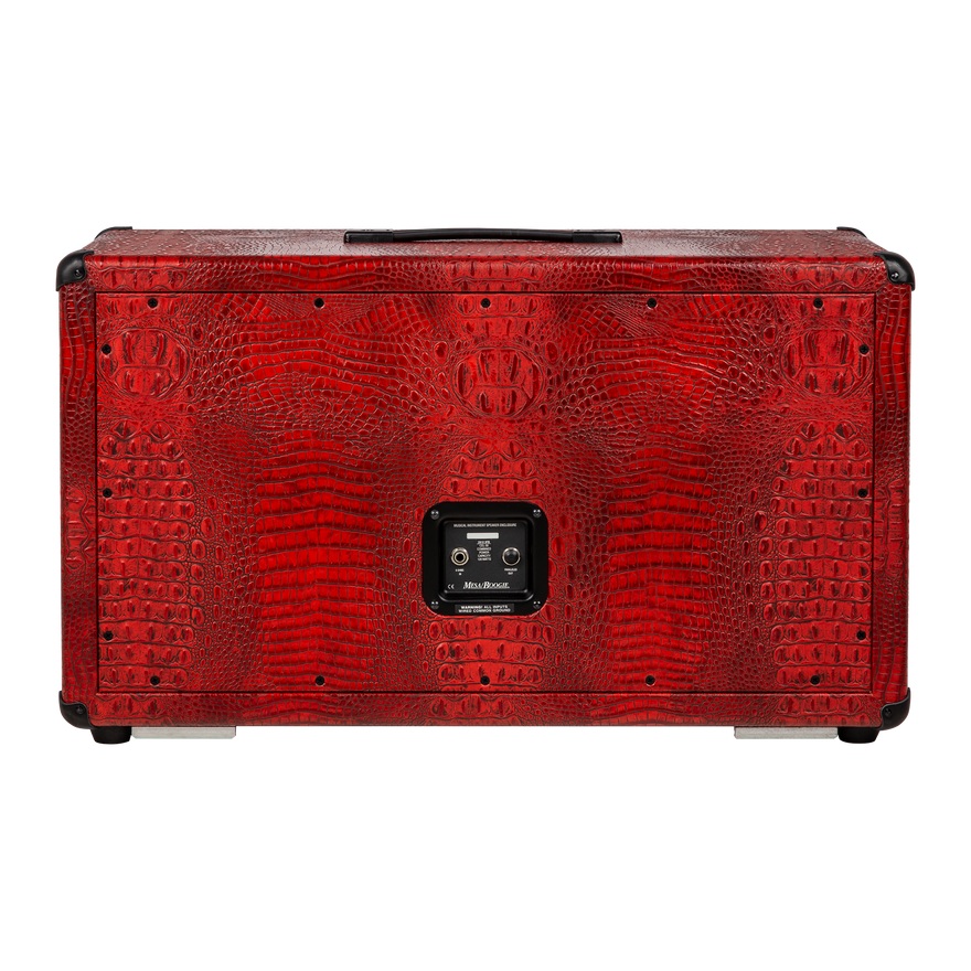 Mesa/Boogie Custom Configured 2X12 Horizontal Rectifier Cabinet, Antique Red King Crocodile Cabinet Mesa/Boogie