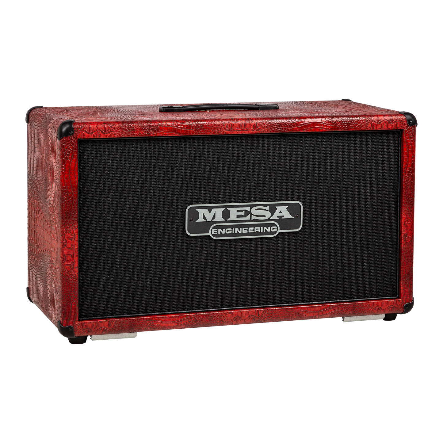 Mesa/Boogie Custom Configured 2X12 Horizontal Rectifier Cabinet, Antique Red King Crocodile Cabinet Mesa/Boogie