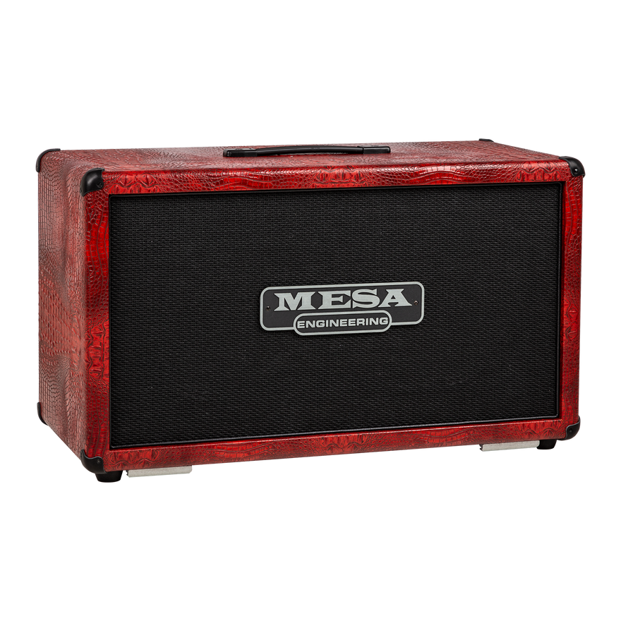 Mesa/Boogie Custom Configured 2X12 Horizontal Rectifier Cabinet, Antique Red King Crocodile Cabinet Mesa/Boogie