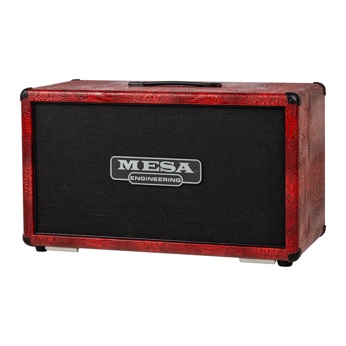 Mesa/Boogie Custom Configured 2X12 Horizontal Rectifier Cabinet, Antique Red King Crocodile Cabinet Mesa/Boogie