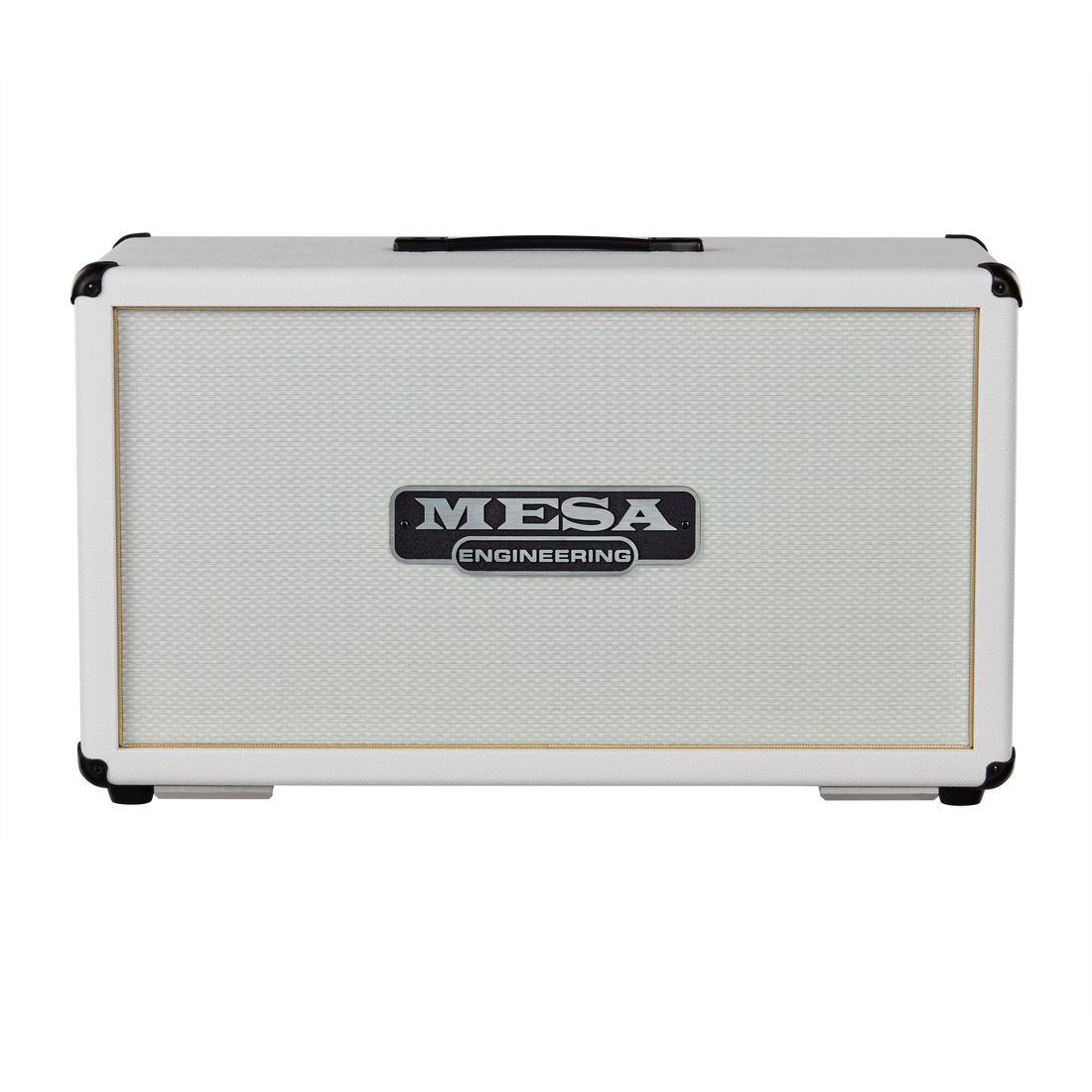 MESA/Boogie 2x12 Horizontal Rectifier Cabinet, White with Gold Accents, Exclusive Cabinet Mesa/Boogie
