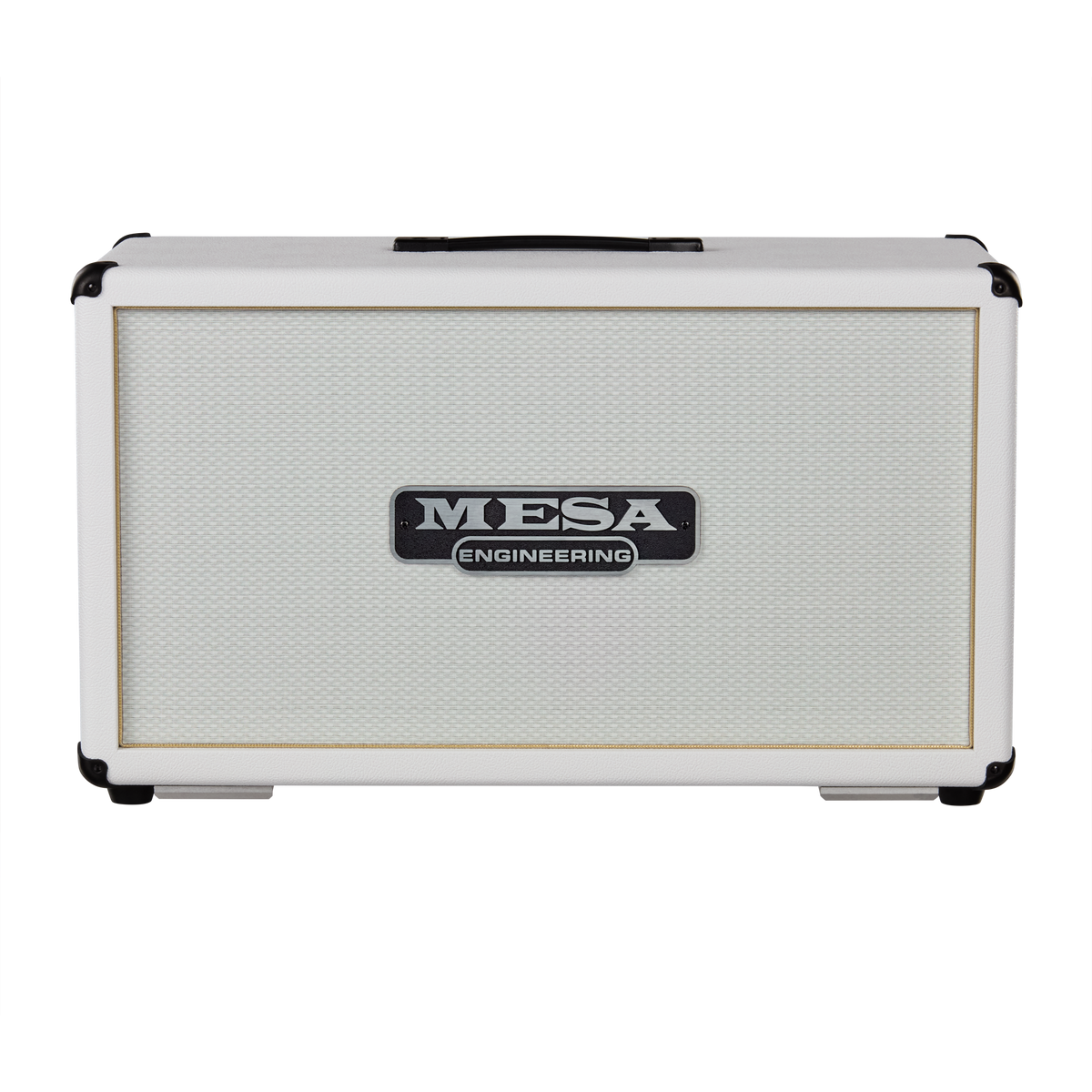MESA/Boogie 2x12 Horizontal Rectifier Cabinet, White with Gold Accents, Exclusive Cabinet Mesa/Boogie