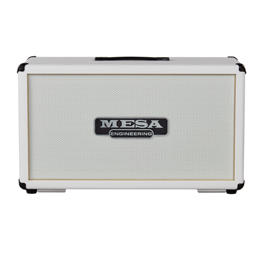 MESA/Boogie 2x12 Horizontal Rectifier Cabinet, White with Gold Accents, Exclusive Cabinet Mesa/Boogie