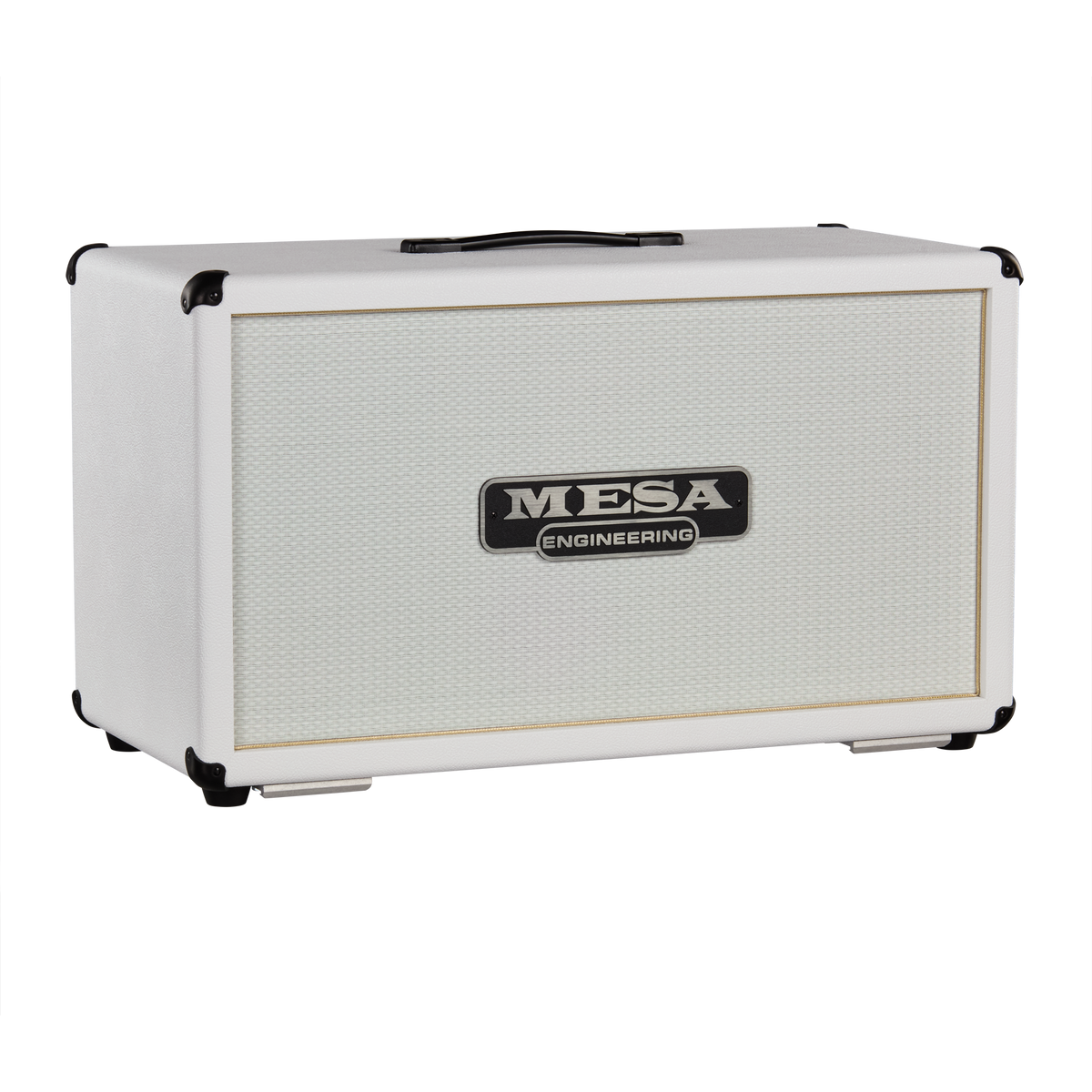 MESA/Boogie 2x12 Horizontal Rectifier Cabinet, White with Gold Accents, Exclusive Cabinet Mesa/Boogie