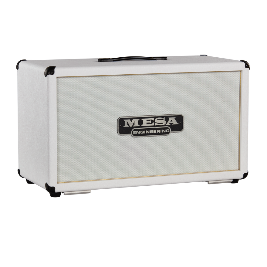 MESA/Boogie 2x12 Horizontal Rectifier Cabinet, White with Gold Accents, Exclusive Cabinet Mesa/Boogie