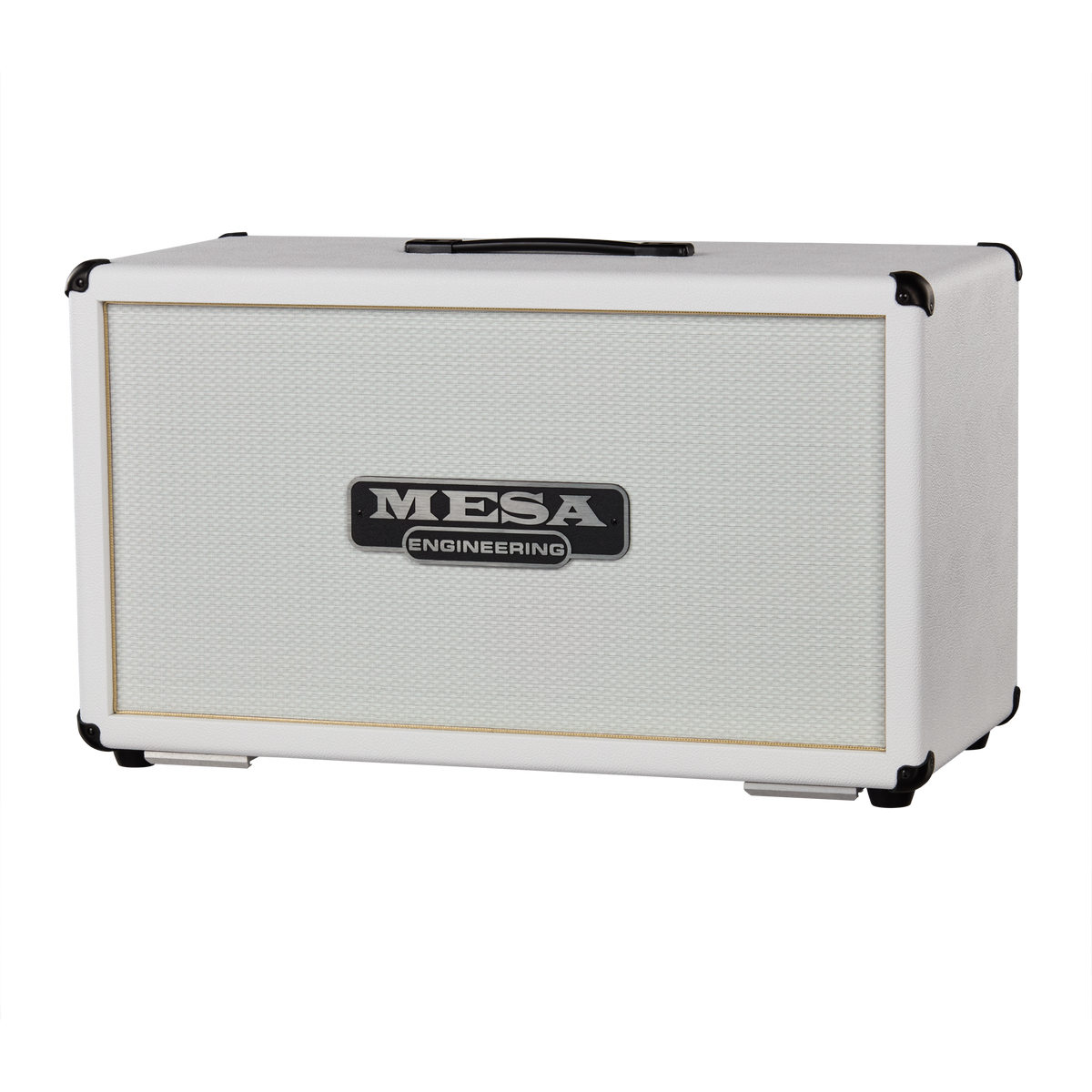 MESA/Boogie 2x12 Horizontal Rectifier Cabinet, White with Gold Accents, Exclusive Cabinet Mesa/Boogie