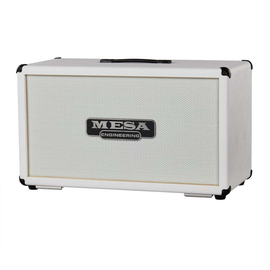 MESA/Boogie 2x12 Horizontal Rectifier Cabinet, White with Gold Accents, Exclusive Cabinet Mesa/Boogie