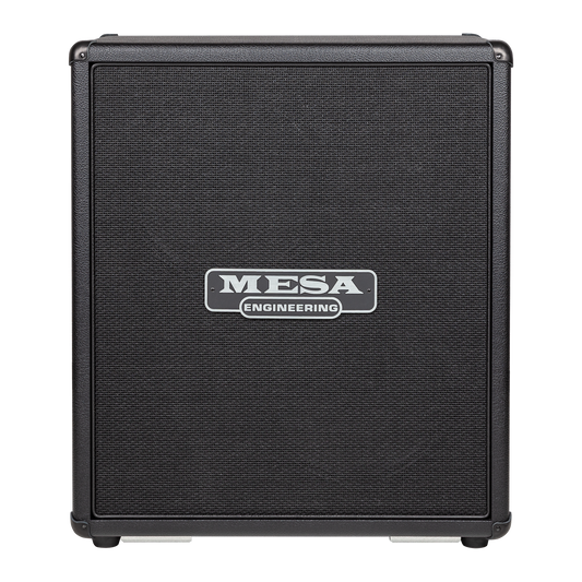 Mesa/Boogie 2x12 Rectifier Diagonal Cabinet, Black Bronco Vinyl with Black Jute Grille & Black Piping Cabinet Mesa/Boogie