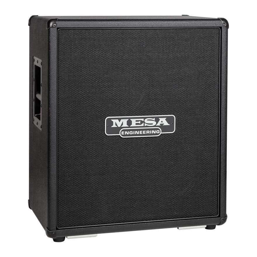 Mesa/Boogie 2x12 Rectifier Diagonal Cabinet, Black Bronco Vinyl with Black Jute Grille & Black Piping Cabinet Mesa/Boogie