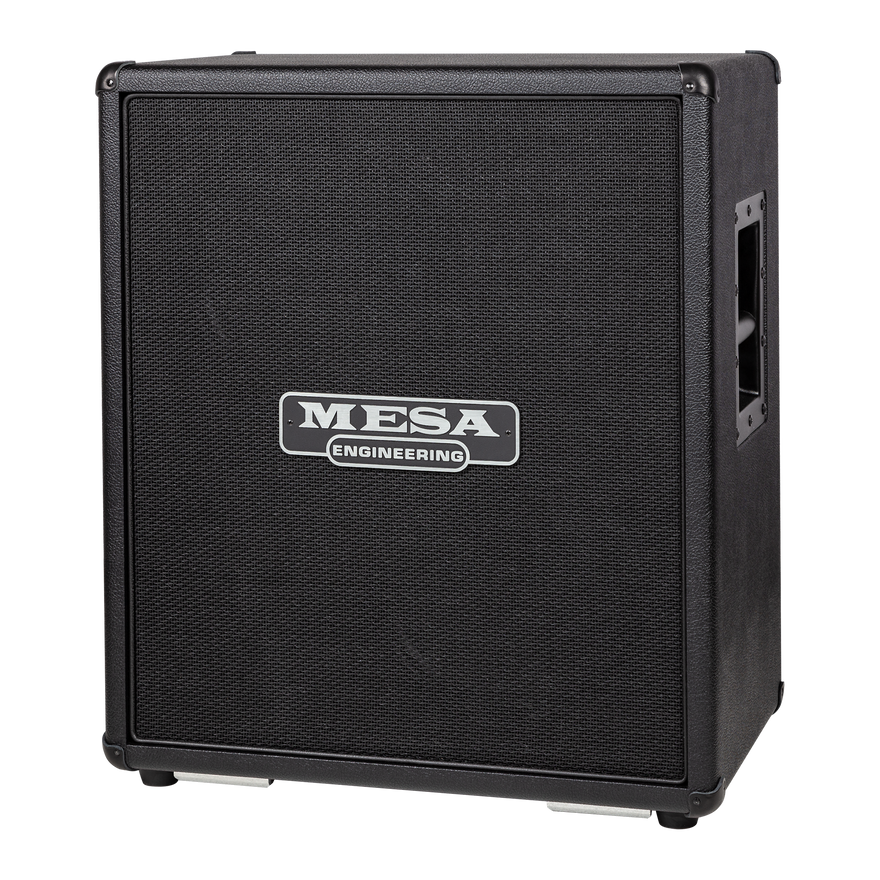 Mesa/Boogie 2x12 Rectifier Diagonal Cabinet, Black Bronco Vinyl with Black Jute Grille & Black Piping Cabinet Mesa/Boogie