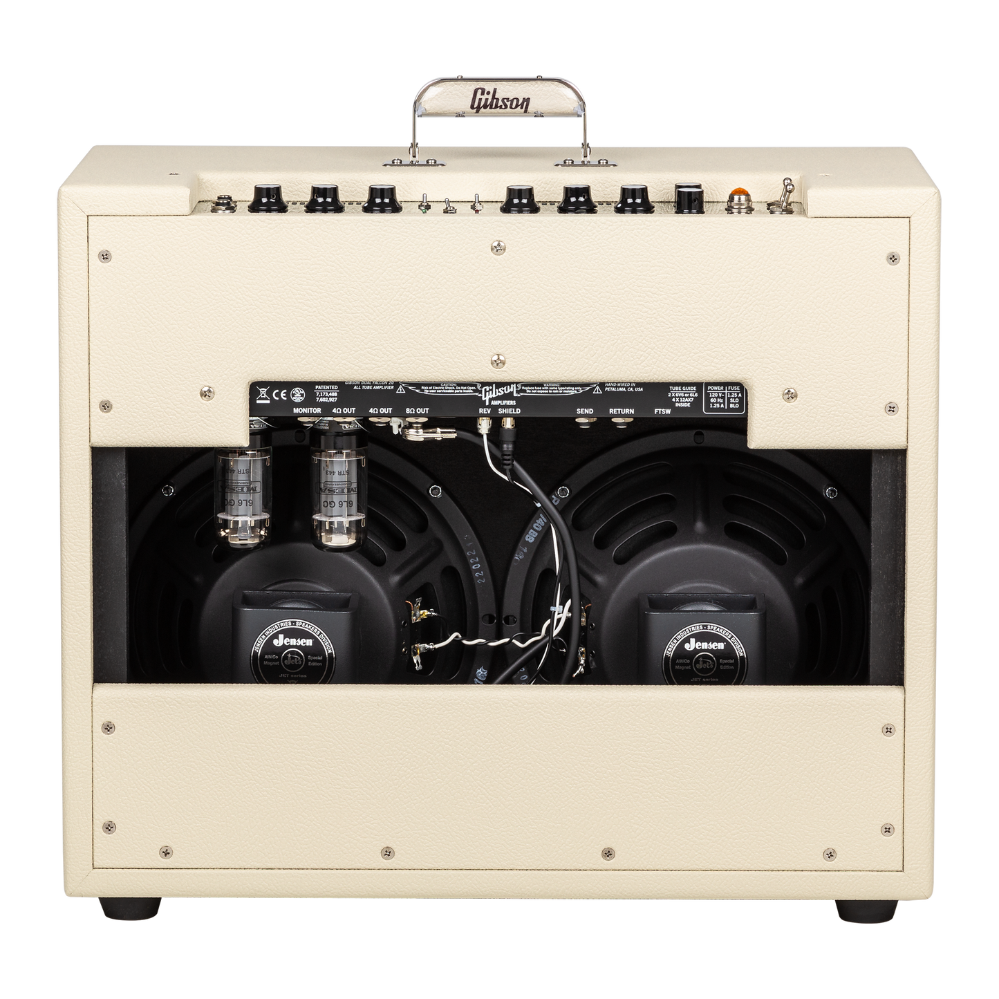 Gibson Amplifiers Dual Falcon 20 2x10 Combo, EU, Cream Bronco Vinyl with Oxblood Grille Combo Amplifier Gibson