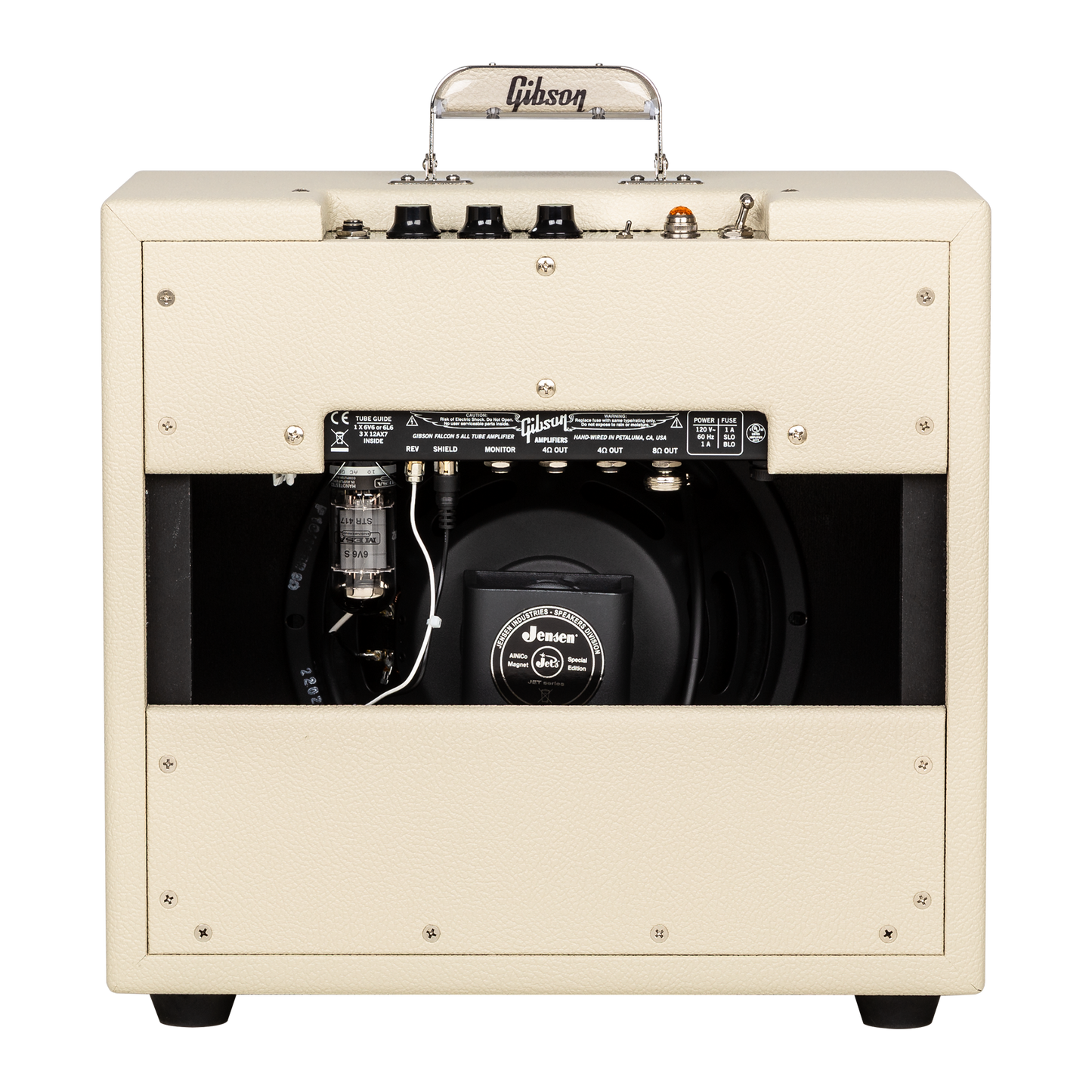 Gibson Amplifiers Falcon 5 1x10 Combo, Cream Bronco Vinyl with Oxblood Grille Combo Amplifier Gibson