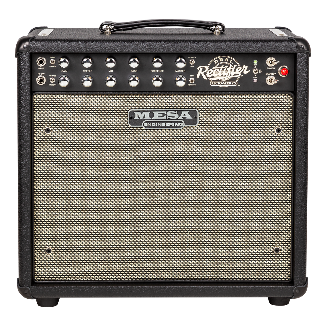 Mesa/Boogie Recto-Verb 25 1x12 Combo, Black Bronco, EU Combo Amplifier Mesa/Boogie