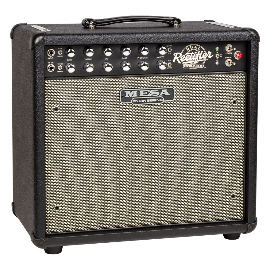 Mesa/Boogie Recto-Verb 25 1x12 Combo, Black Bronco, EU Combo Amplifier Mesa/Boogie