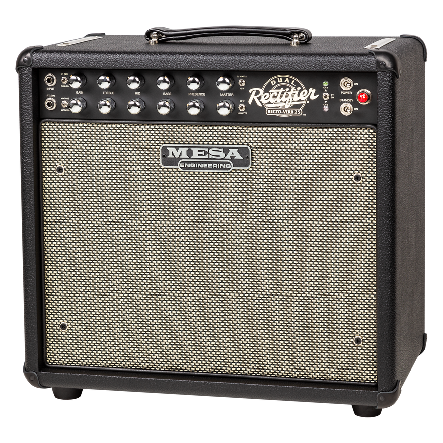 Mesa/Boogie Recto-Verb 25 1x12 Combo, Black Bronco, EU Combo Amplifier Mesa/Boogie