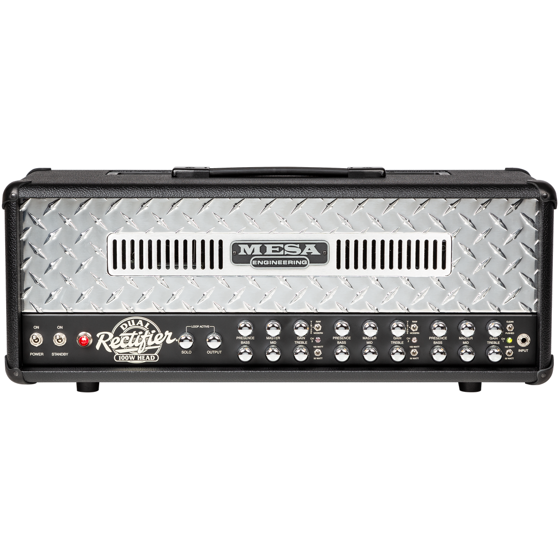 Mesa/Boogie Dual Rectifier Head, Black Bronco, EU Head Mesa/Boogie