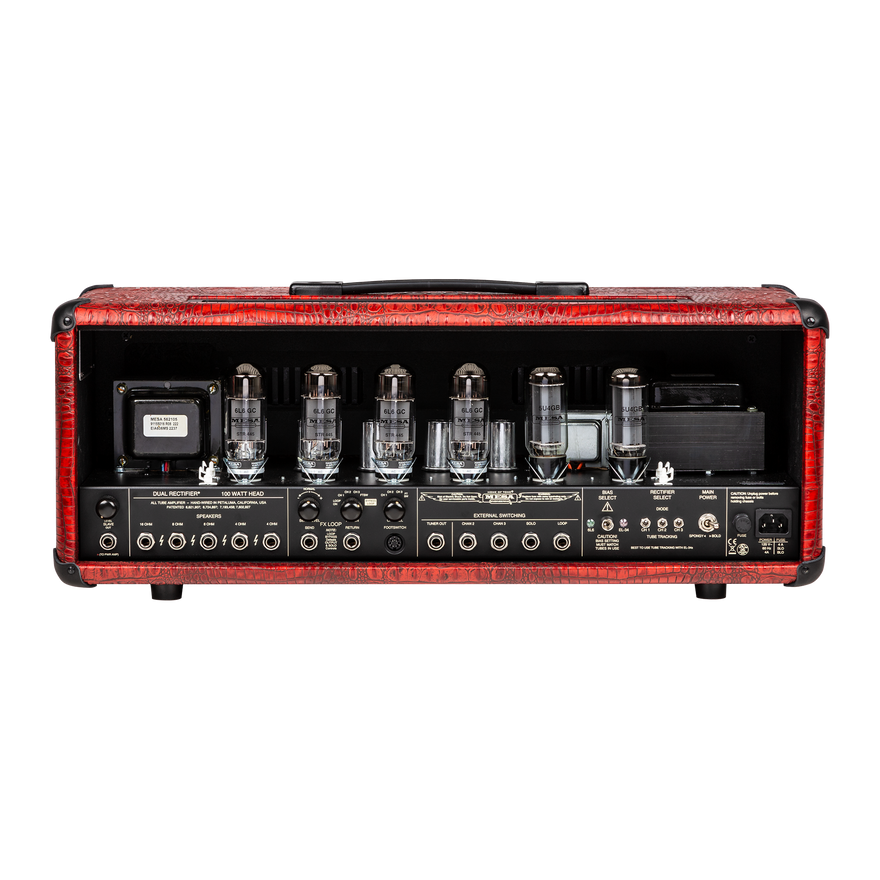 Mesa/Boogie Custom Configured Dual Rectifier Head, Antique Red King Crocodile, Antique Red King Crocodile Head Mesa/Boogie