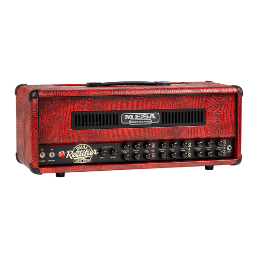 Mesa/Boogie Custom Configured Dual Rectifier Head, Antique Red King Crocodile, Antique Red King Crocodile Head Mesa/Boogie