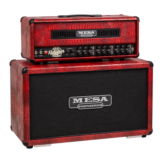 Mesa/Boogie Custom Configured Dual Rectifier Head, Antique Red King Crocodile, Antique Red King Crocodile Head Mesa/Boogie
