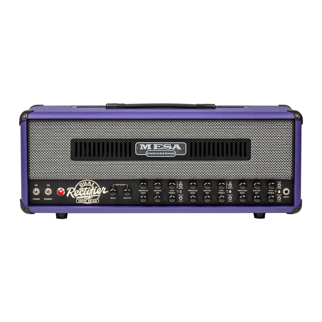 Mesa/Boogie Custom Configured Dual Rectifier Head, Purple Bronco Head Mesa/Boogie