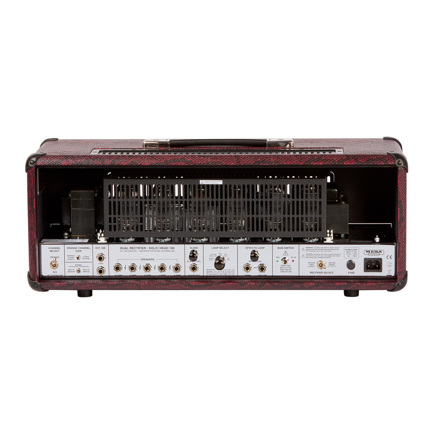 Mesa/Boogie Custom Configured 90s Dual Rectifier, Burgundy Python