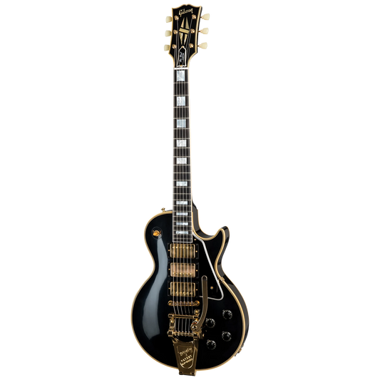 Gibson Custom 1957 Les Paul Custom Reissue 3-Pickup Bigsby VOS, Ebony Electric Guitar Gibson Custom