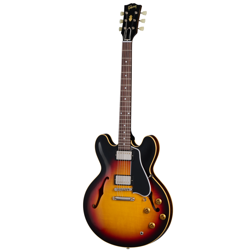 Gibson Custom 1958 ES-335 Reissue, Light Aged, Tri-Burst Electric Guitar Gibson Custom