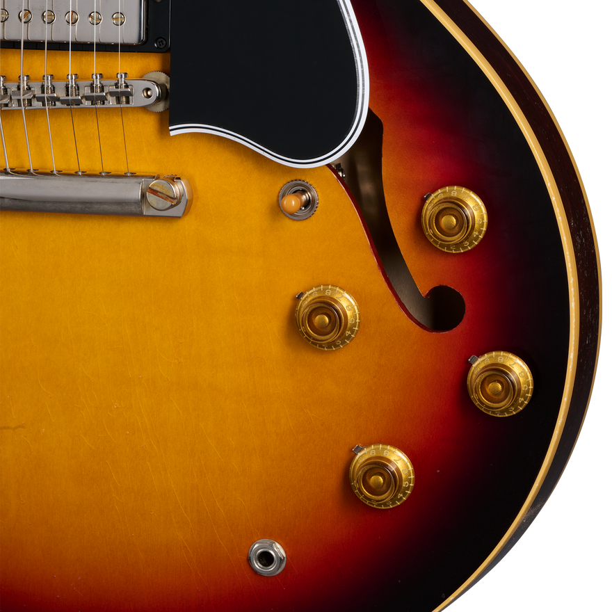 Gibson Custom 1958 ES-335 Reissue, Light Aged, Tri-Burst Electric Guitar Gibson Custom