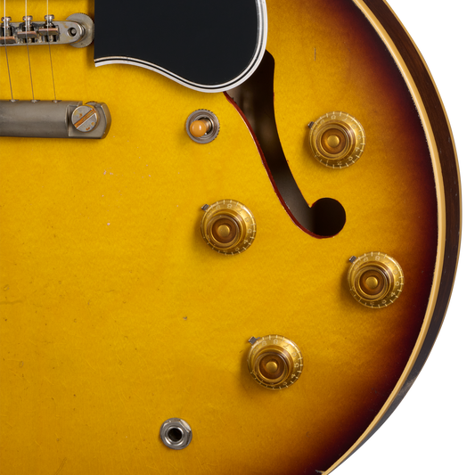 Gibson Custom 1958 ES-335 Reissue, Heavy Aged, Faded Tobacco Burst Electric Guitar Gibson Custom