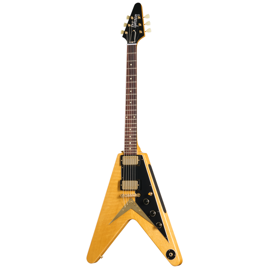 Gibson Custom 1958 Korina Flying V Reissue, VOS, Natural Electric Guitar Gibson Custom