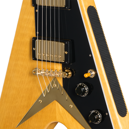 Gibson Custom 1958 Korina Flying V Reissue, VOS, Natural Electric Guitar Gibson Custom